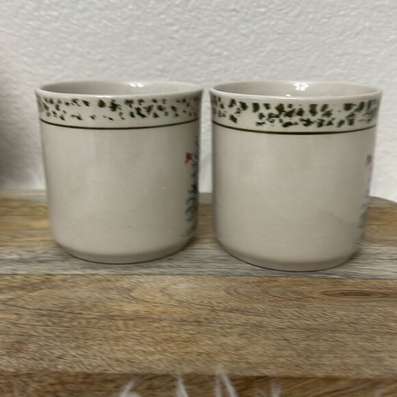 Snowman Mugs Set of 2 - Stoneware - Picture 3 of 7